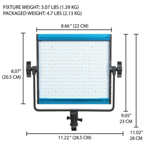  Dracast X Series LED500 Bi-Color LED Light Panel (Travel 3-Light Kit)