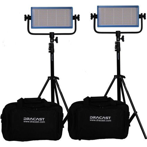  Dracast Pro Series LED500 Bi-Color LED Light Panel (Gold Mount, Interview 2-Light Kit)