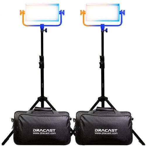  Dracast Pro Series LED500 Bi-Color LED Light Panel (Gold Mount, Interview 2-Light Kit)