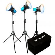 Dracast X Series M80 Bi-Color LED 3-Light Kit with Nylon Padded Travel Case