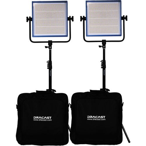  Dracast Pro Series LED1000 Bi-Color LED Light Panel (Gold Mount, Interview 2-Light Kit)