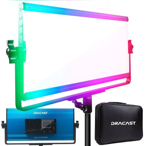  Dracast X Series LED1000 RGB LED Light Panel (Travel 3-Light Kit)