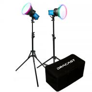 Dracast X Series M80 RGB and Bi-Color LED 2-Light Kit with Nylon Padded Travel Case