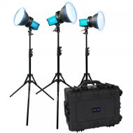 Dracast X Series M80 Daylight LED 3-Light Kit with Injection Molded Travel Case