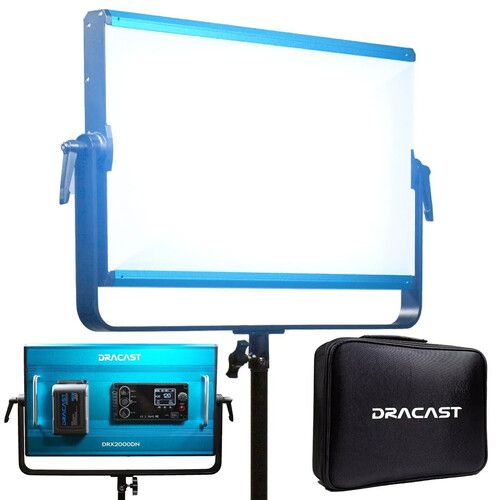  Dracast X Series LED2000 Daylight LED Light Panel (Travel 3-Light Kit)