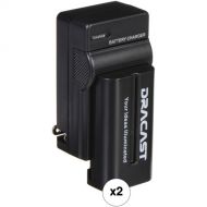 Dracast 1x NP-F 2200mAh Battery and 1 Charger Kit (2-Pack)