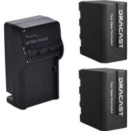 Dracast 2 x NP-F 6600mAh Batteries and 1 x Charger Kit