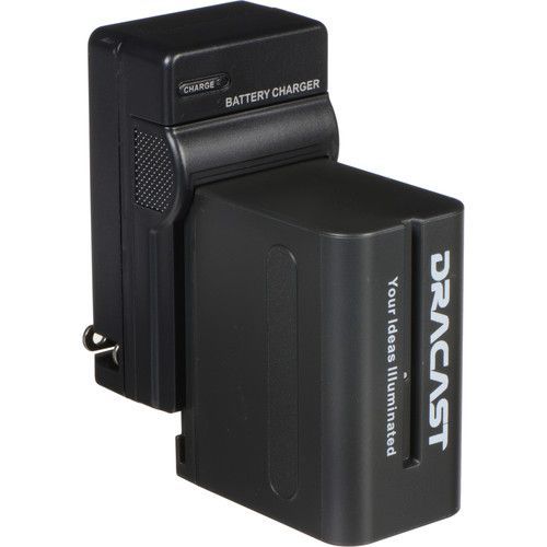  Dracast 2 x NP-F 6600mAh Batteries and 1 x Charger Kit