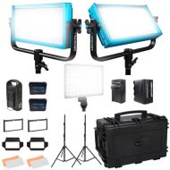 Dracast Pro Series Daylight LED Light Panel (Gold Mount, Interview 3-Light Kit)