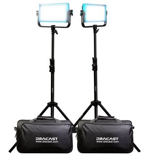 Dracast Pro Series Daylight LED Light Panel (Gold Mount, Interview 3-Light Kit)