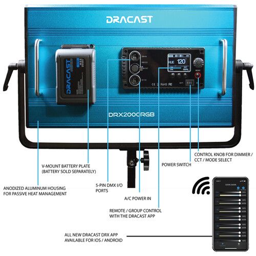  Dracast X Series LED2000 RGB LED Light Panel