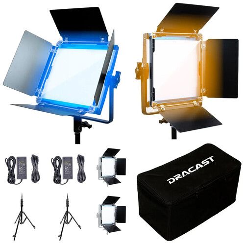  Dracast X Series LED500 Bi-Color LED Light Panel (Interview 2-Light Kit)