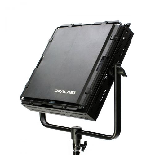  Dracast DR-LK-1x500-1x1000-TSV Pro 1 x LED500 and 1 LED1000 Kit, Tungsten Spot with V-Mount Battery Plates (Black)