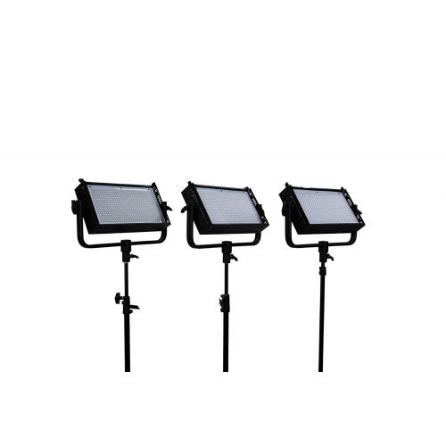  Dracast DR-LK-3x500-TSX Studio 3 X LED500 Kit, Tungsten Spot with DMX Control (Black)