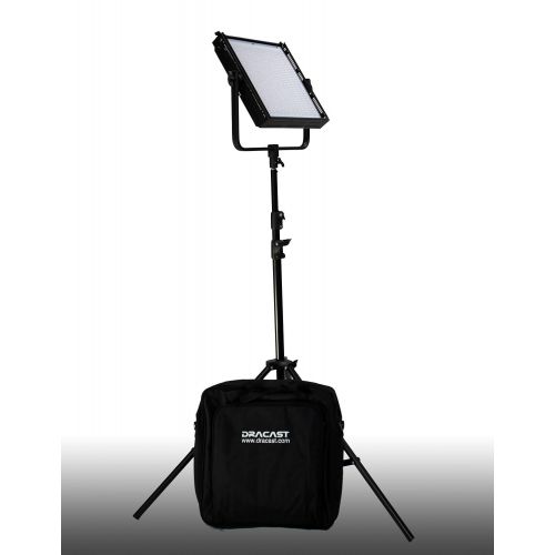 Dracast DR-LK-1x500-2x1000-DSG Pro 2 X LED1000 and 1 LED500 Kit, Daylight Spot with Gold Mount Battery Plates (Black)