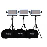 Dracast DRP-LK-3x500-DV 3 X LED500 Kit, Daylight with V-Mount Battery Plates (Blue)