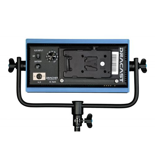  Dracast DRP-LK-2x500-DV 2 X LED500 Kit, Daylight with V-Mount Battery Plates (Blue)