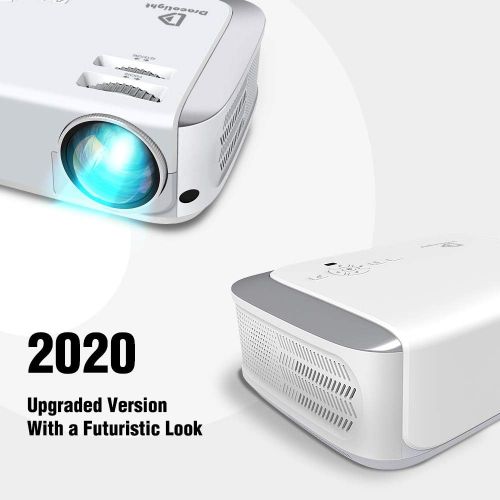  Projector, DracoLight 2020 6000 Lux Video Projector 50000 Hours Lamp Life Support 1080P Full HD, Compatible with Fire TV Stick, PS4, HDMI, VGA, AV and USB for Home Theater, Office