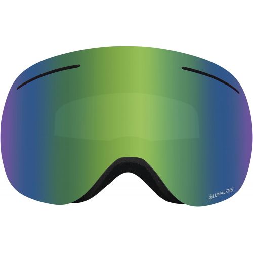  Dragon Alliance X1 Ski Goggles, Large, Black, Split/Luma Green Ion Lens