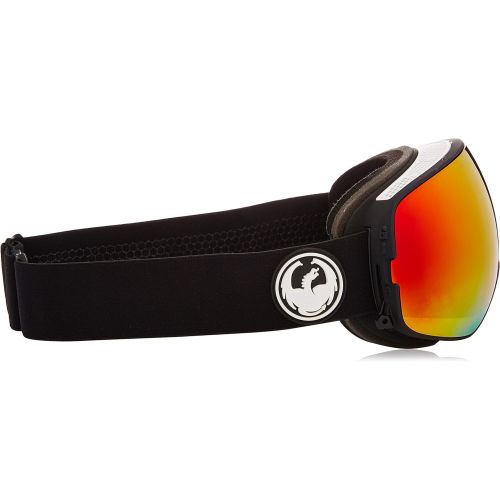  Dragon Alliance X2S Black Snow Goggles for Men/Women, Red Ion