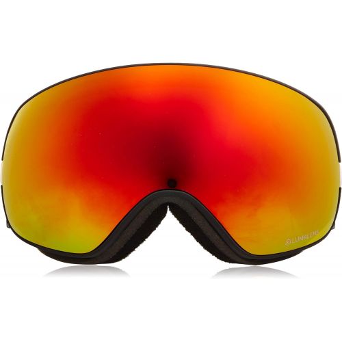  Dragon Alliance X2S Black Snow Goggles for Men/Women, Red Ion