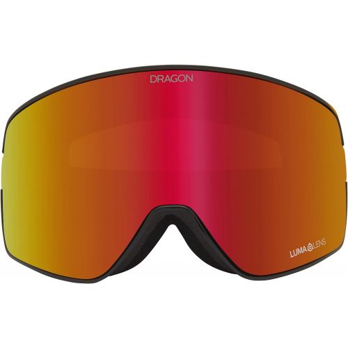  Dragon Alliance Mens NFX2 Snow Goggles, Split/Lumalens Red Ion, Lumalens Light Rose, OFA