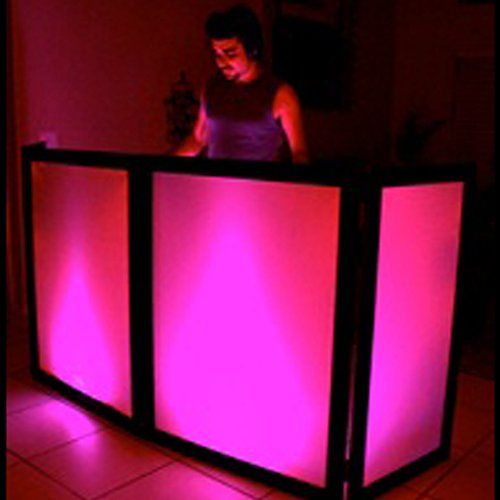  DJ Facade  DJ Booth by Dragon Frontboards: Naga 4 Panel - Plexi  Black Frame