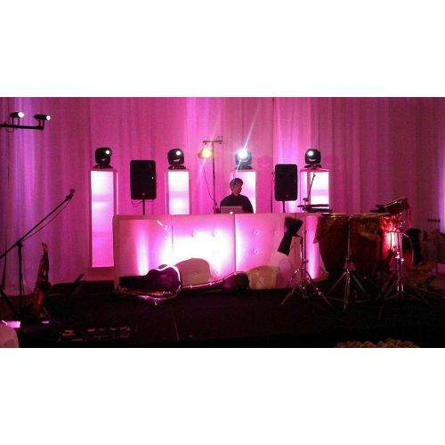  DJ Facade  DJ Booth - Dragon Frontboards - Plush Vinyl Facade 4 Panel-WHITE