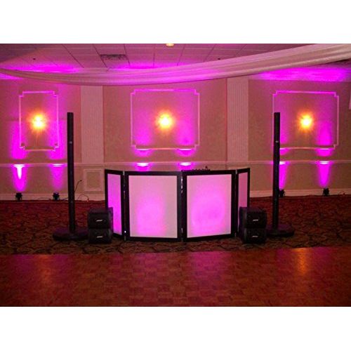  DJ Facade  DJ Booth by Dragon Frontboards: Naga 2 LG 2 SM - 4 Panel  Black Frame