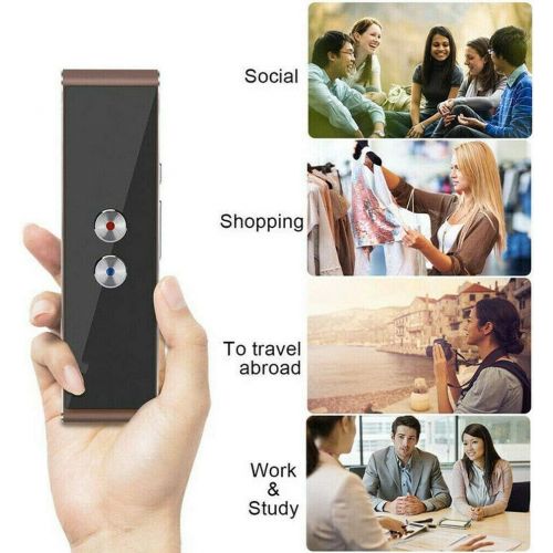  [무료배송]휴대용 여행용 양방향 실시간 다국어 스마트 번역기 Dragon Honor Translaty MUAMA Enence Smart Instant Real Time Voice Languages Translator (Black)