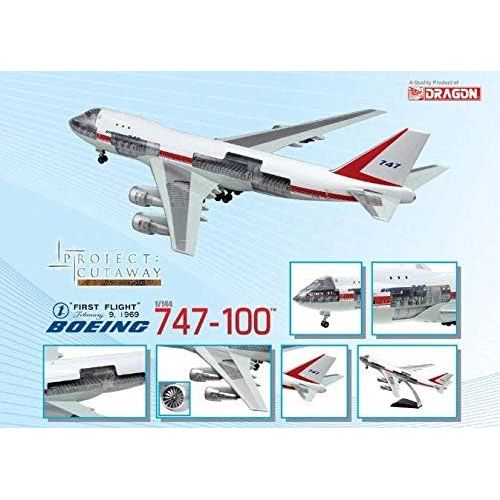  Dragon Models USA Dragon Models Boeing 747-100 Maiden Flight City of Everett Kit, 1:144 Scale