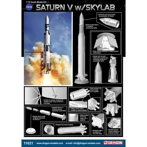  Dragon Models USA Dragon Models Saturn V with Skylab (172 Scale)