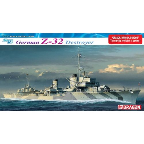  Dragon Models USA Dragon Models German Z-32 Destroyer Model Kit (1350 Scale)