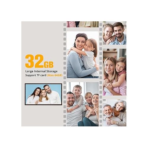  Dragon Touch Digital Picture Frame 21.5 inch Screen WiFi Digital Photo Frame Display, 32GB Storage, Auto-Rotate, Share Photos via App, Email, Cloud, Classic 21