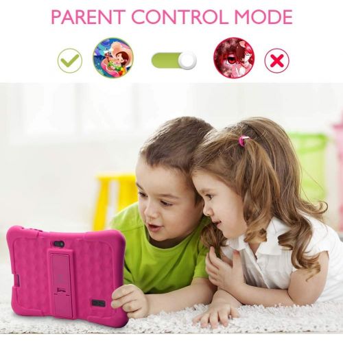  [아마존 핫딜]  [아마존핫딜]Dragon Touch Y88X Plus Tablet for Kids 16 GB 2019 Edition, 7 inch HD IPS Display WiFi Android Tablet, Kidoz Pre-Installed with All-New Disney Content - Pink