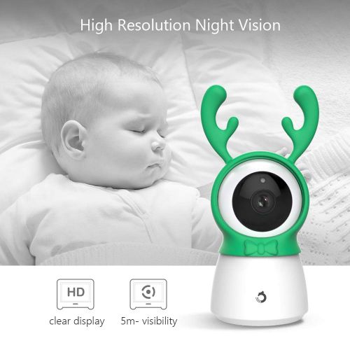  [아마존핫딜][아마존 핫딜] Baby Monitor, Dragon Touch Babycare 5 Inch 720P HD Video Baby Monitor with Remote Pan-Tilt-Zoom, Infrared Night Vision, 2-Way Audio, 5 Lullabies, and Temperature Monitoring Capabil