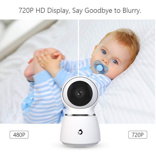  [아마존핫딜][아마존 핫딜] Baby Monitor, Dragon Touch Babycare 5 Inch 720P HD Video Baby Monitor with Remote Pan-Tilt-Zoom, Infrared Night Vision, 2-Way Audio, 5 Lullabies, and Temperature Monitoring Capabil