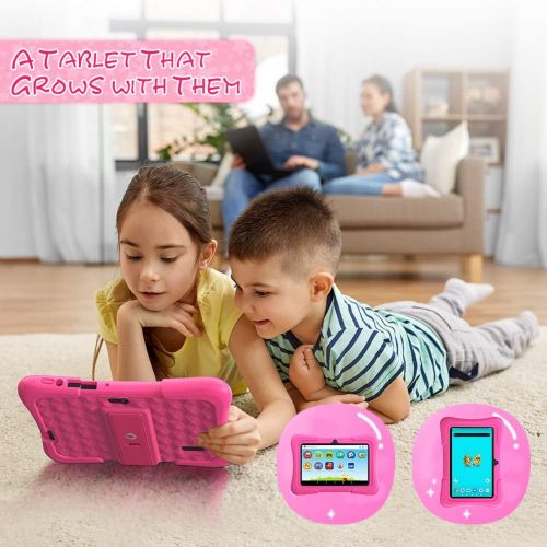  [아마존베스트]Dragon Touch Y88X Pro 7 inch Kids Tablets, 2GB RAM 16GB ROM, Android 9.0 Tablet, Kidoz Pre Installed with Disney Contents (More Than $80 Value), Pink