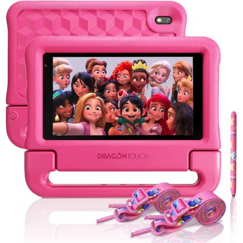  [아마존베스트]Dragon Touch KidzPad Y88X 7 Kids Tablet with WiFi, Android 10, 7” IPS HD Display, 32GB ROM, KIDOZ Pre-Installed, with Disney Authorized Contents, Kid-Proof Case, Shoulder Strap and
