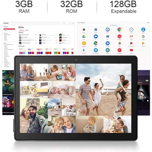  [아마존베스트]Dragon Touch Max10 Tablet, 1200x1920 FHD Display, Octa-Core Processor, Android 9.0 Pie, 10 inch Android Tablets, 32GB Storage, 5G WiFi, GPS, Metal Body Black