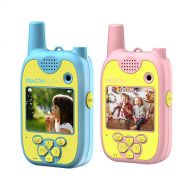 [아마존베스트]Dragon Touch Walkie Talkies Kids Camera, TalkieCam Multifunctional 1080P Digital Video Camera Toy with Built-in Games, Backlit LCD, Flashlight for 3-12 Year Old Boys Girls (Blue &