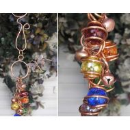 DragonflyDreams1 Rainbow Wind Chimes Garden Decor Dragonfly Butterfly Copper Art Glass Windchime Outdoor Art