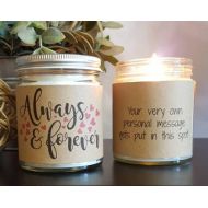 DragonflyFarmsCo Always & Forever Soy Candle, Scented Soy Candle Gift, Wedding Candle, Candle Gift, Personalized Candle, Anniversary Candle Gift, Love Candle