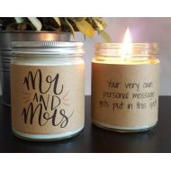 DragonflyFarmsCo Wedding Candle Gift, Mr. and Mrs. Candle Gift, Soy Candle Handmade, Personalized Candle Gift, 8 oz Scented Soy Candle, Bride Gifts