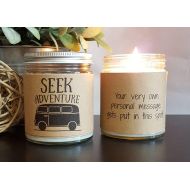 /DragonflyFarmsCo Funny Candle Gift, Seek Adventure Soy Candle, Scented Soy Candle, Graduation Gift, Candle Gift, Personalized Candle, Soy Candle Handmade