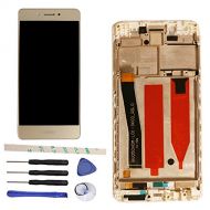 Draxlgon LCD Display Touch Screen Digitizer Assembly Replacement for Huawei P9 lite Smart DIG-L03 DIG-L22 DIG-L23 (Gold wFrame)
