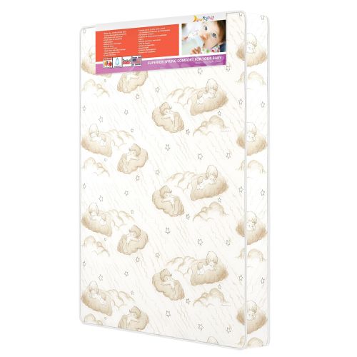  Dream on Me 3-inch Spring Portable Crib Mattress - White by Dream on Me