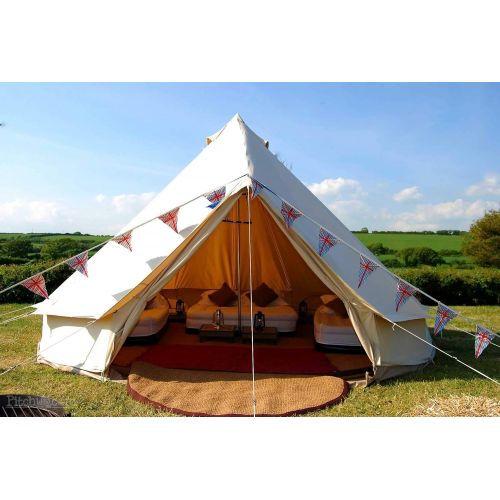  Dream Free Space Outdoor Cotton Canvas Outdoor Camping Bell Tents for 4 Seasons