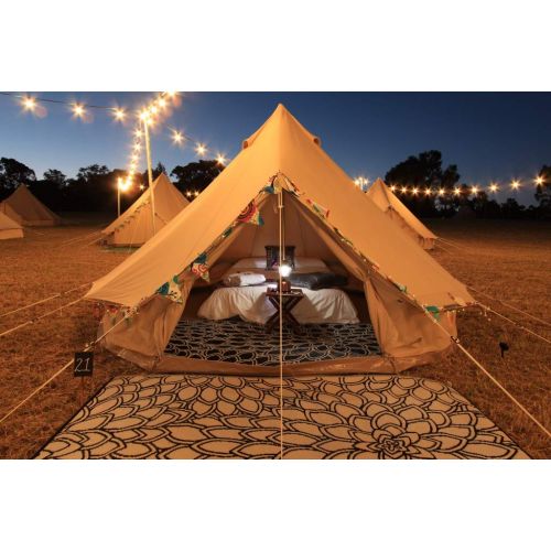  Dream Free Space Outdoor Cotton Canvas Outdoor Camping Bell Tents for 4 Seasons
