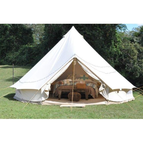  Dream Free Space Outdoor Cotton Canvas Outdoor Camping Bell Tents for 4 Seasons